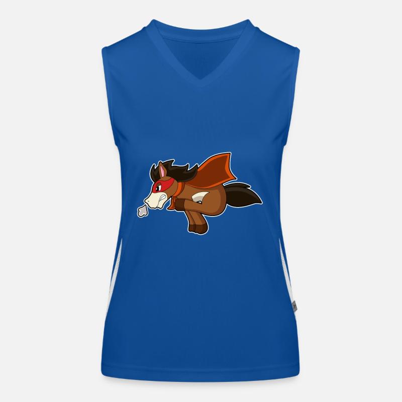 Pferd Held Funktionelles Kontrast-Tank Top für Frauen