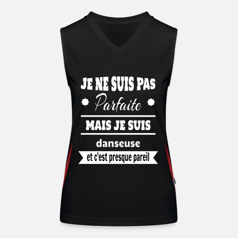 Pas parfaite mais Danseuse classique moderne Débardeur respirant contrasté Femme
