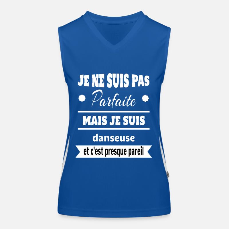 Pas parfaite mais Danseuse classique moderne Débardeur respirant contrasté Femme