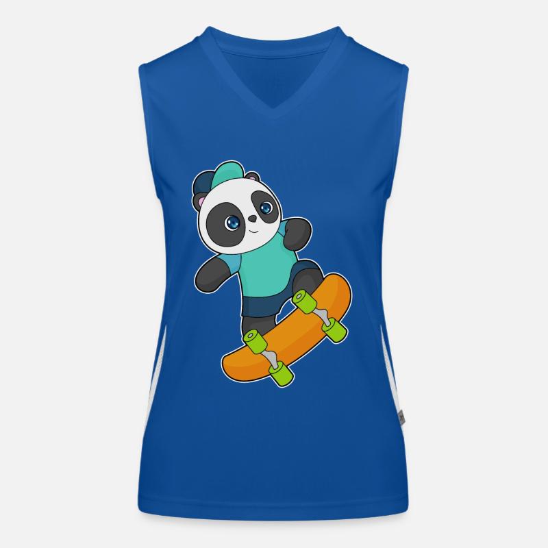 Panda Skater Skateboard Funktionelles Kontrast-Tank Top für Frauen