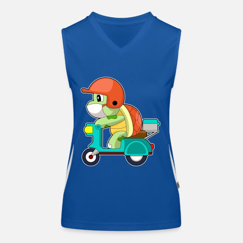 Schildkröte Motorroller Funktionelles Kontrast-Tank Top für Frauen