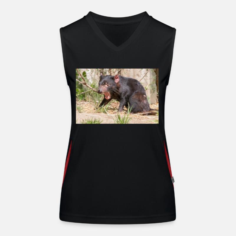 Tasmanischer Teufel Funktionelles Kontrast-Tank Top für Frauen