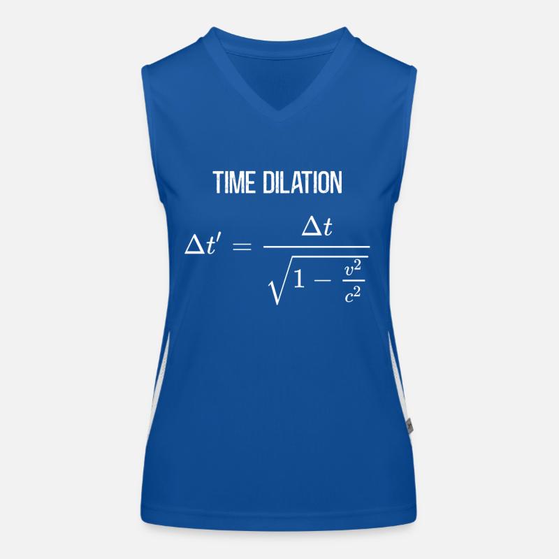 Dilatation du temps du physicien de la relativité restreinte Débardeur respirant contrasté Femme
