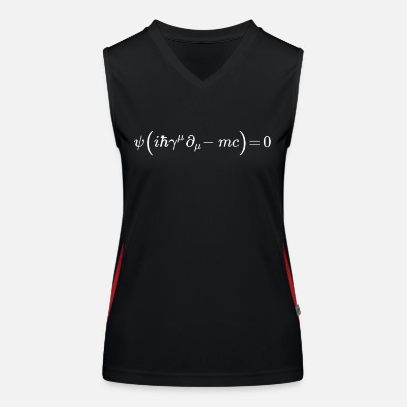 Équation de Dirac Quantique Relativiste Mathématique Débardeur respirant contrasté Femme