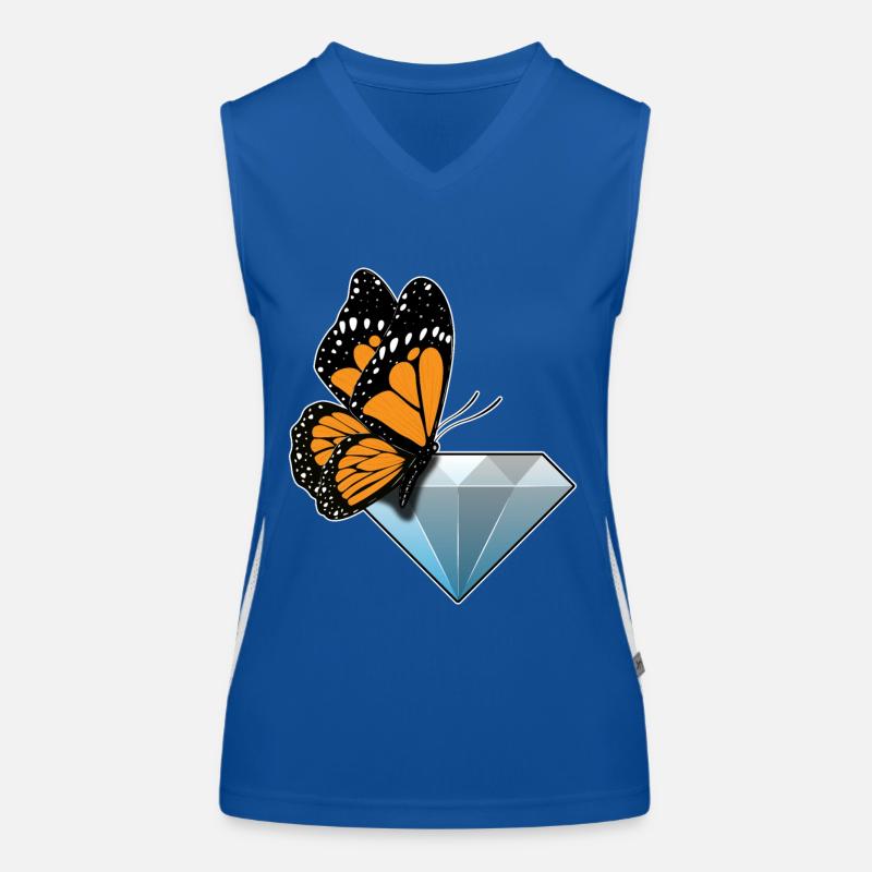 Butterfly Diamond Women's Functional Contrast Tank Top