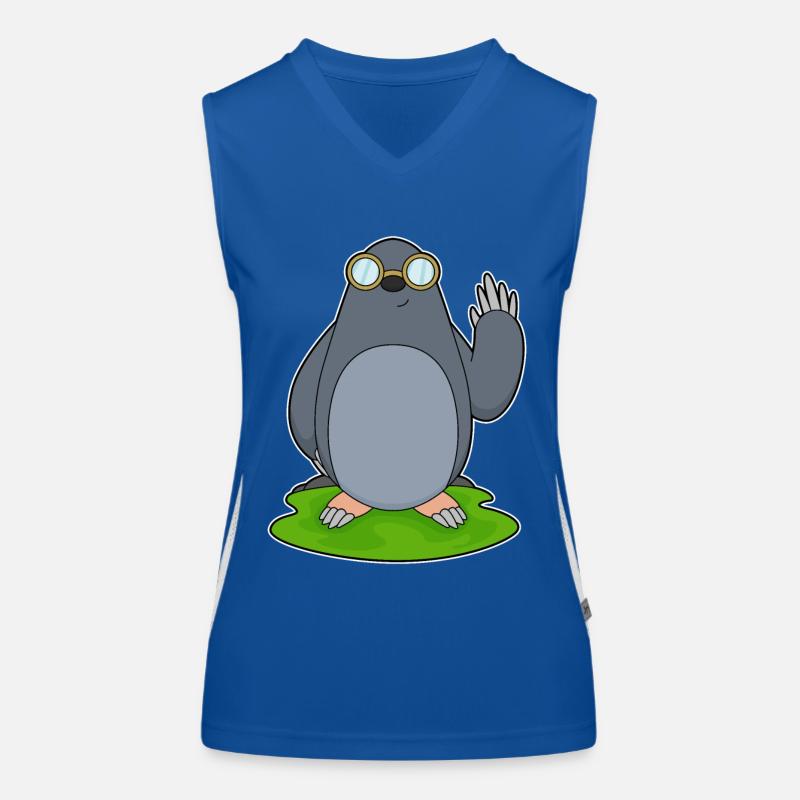 Maulwurf Brille Funktionelles Kontrast-Tank Top für Frauen