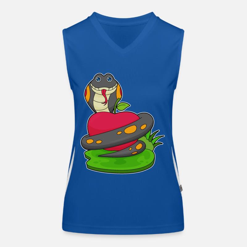 Snake Apple Fruit Women's Functional Contrast Tank Top