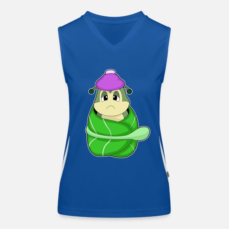 Caterpillar leaf sick Women's Functional Contrast Tank Top