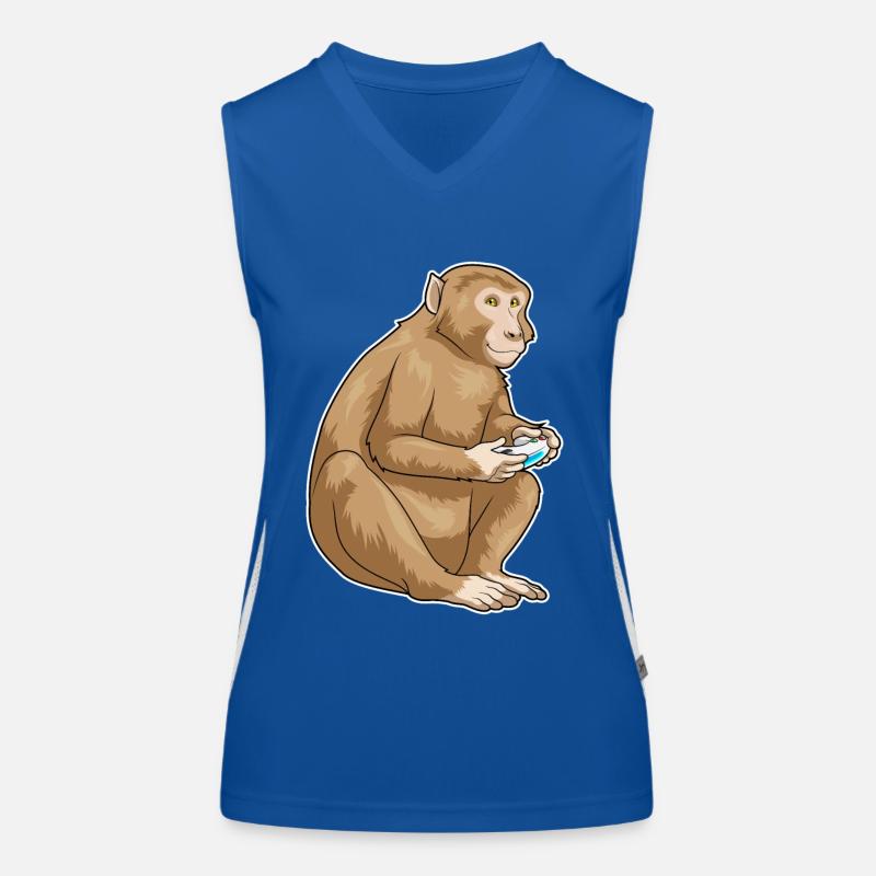 Affe Gamer Controller Funktionelles Kontrast-Tank Top für Frauen