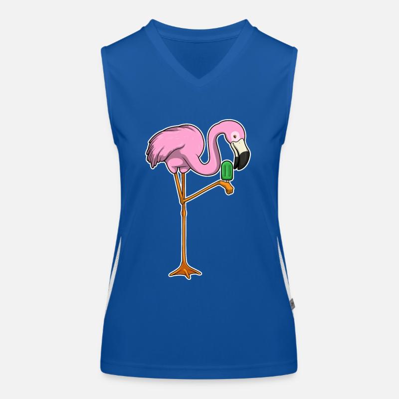 Flamingo popsicles Women's Functional Contrast Tank Top