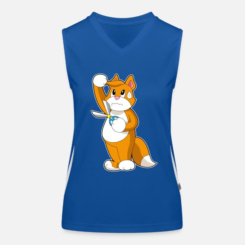Cat Coiffeur Ciseaux Débardeur respirant contrasté Femme