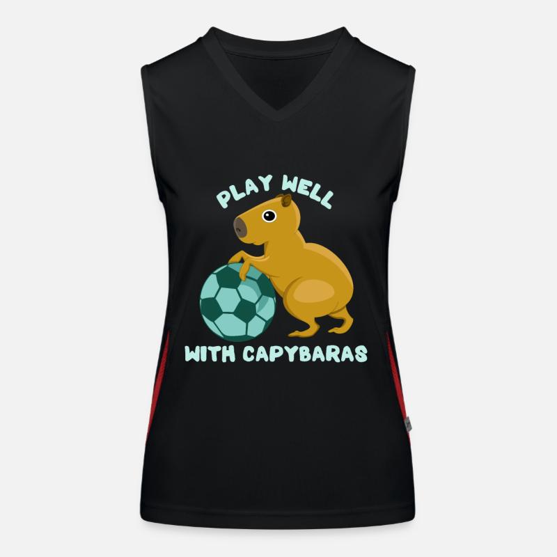 Capybara Flüsterer Funktionelles Kontrast-Tank Top für Frauen