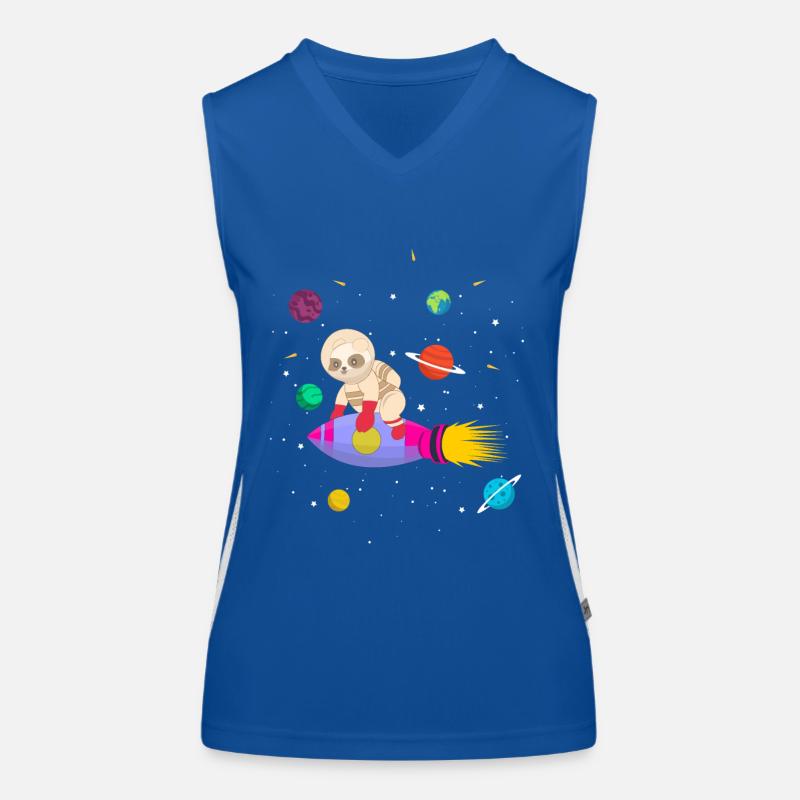 Future astronaut panda bear Women's Functional Contrast Tank Top