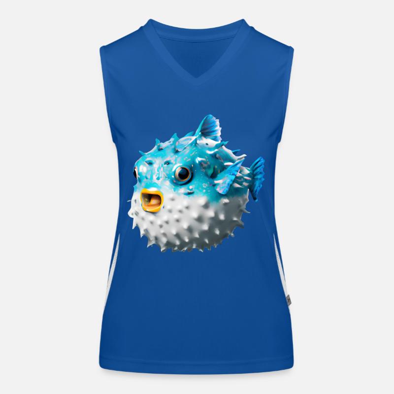 Poisson-globe gonflé Débardeur respirant contrasté Femme