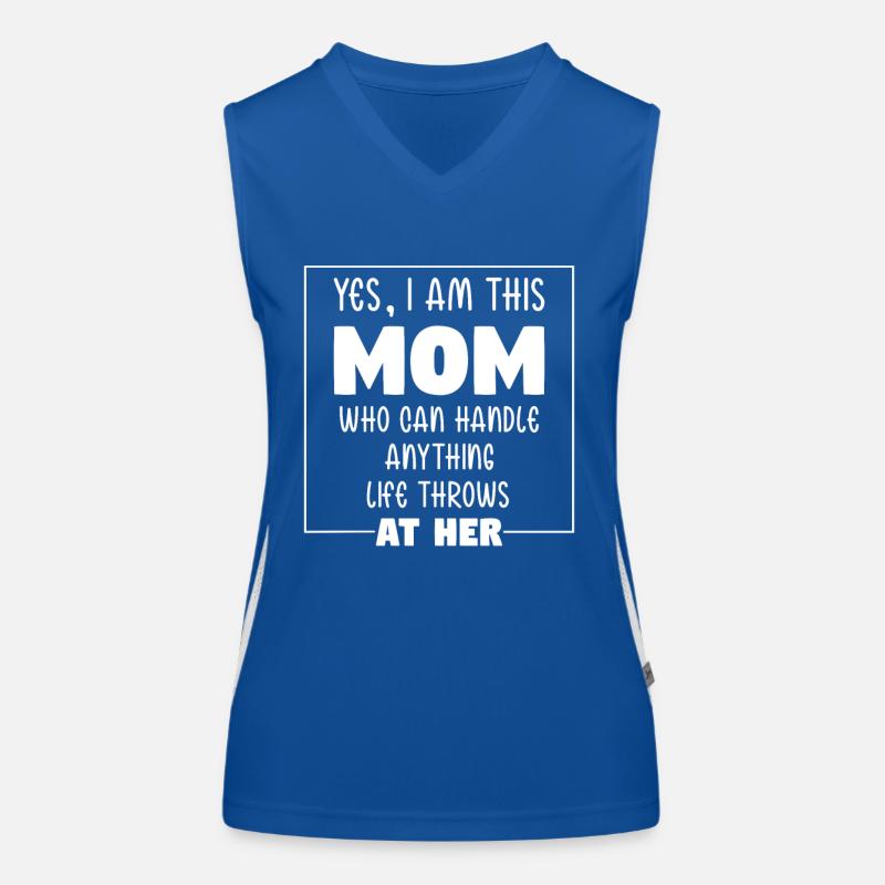 I Am This Mom Handle Anything Muttertag Geschenk Funktionelles Kontrast-Tank Top für Frauen