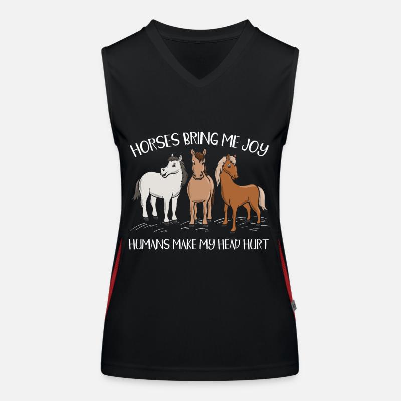 Pony joy horses bring me Women's Functional Contrast Tank Top