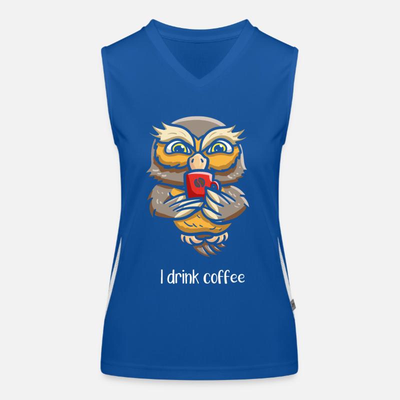 I drink caffeinated bird Women's Functional Contrast Tank Top