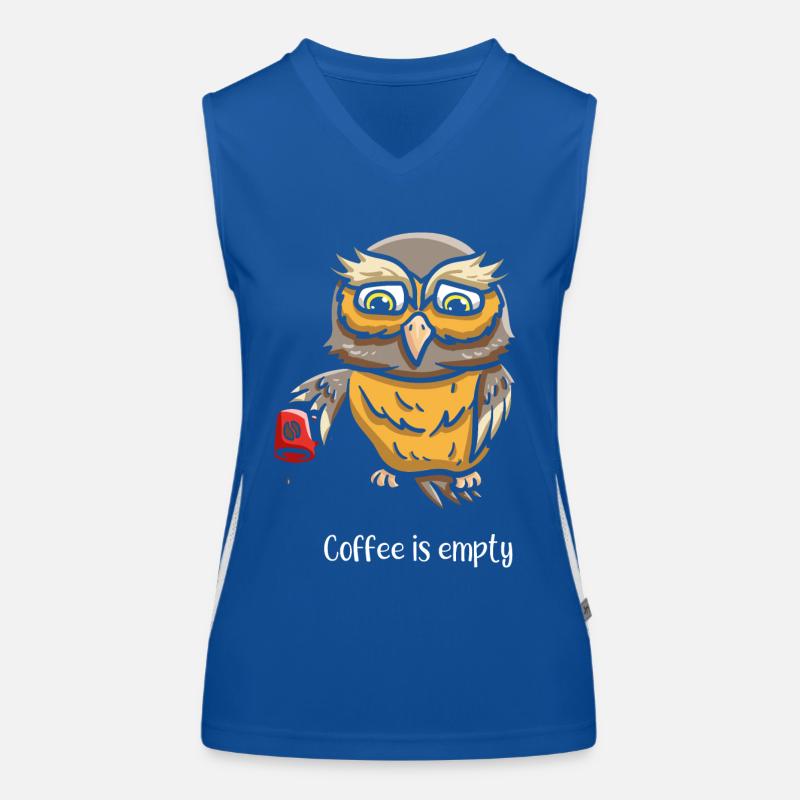 caffeinated coffee bird Women's Functional Contrast Tank Top