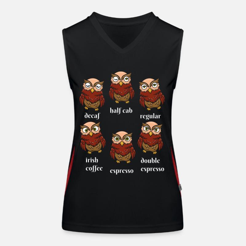 Bird Whisperer Owl Caffeine Drinker Women's Functional Contrast Tank Top