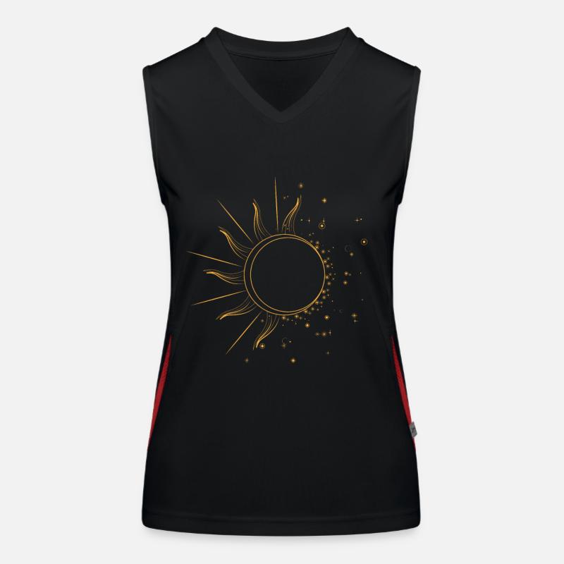 Astronomy Solar Eclipse Women's Functional Contrast Tank Top