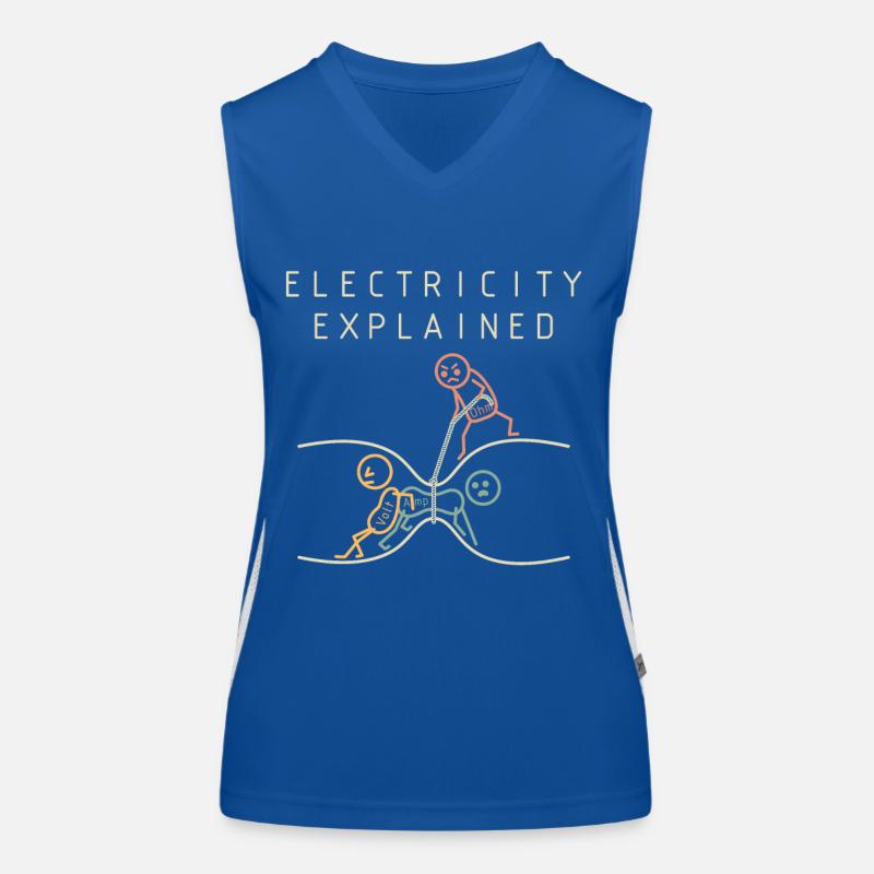 L’électricité explique la physique Débardeur respirant contrasté Femme