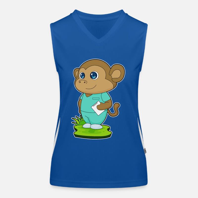 Affe Krankenschwester Notizzettel Funktionelles Kontrast-Tank Top für Frauen