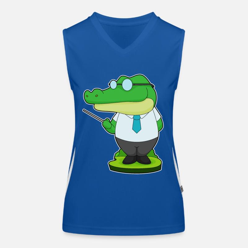 Krokodil Lehrer Pointer Funktionelles Kontrast-Tank Top für Frauen