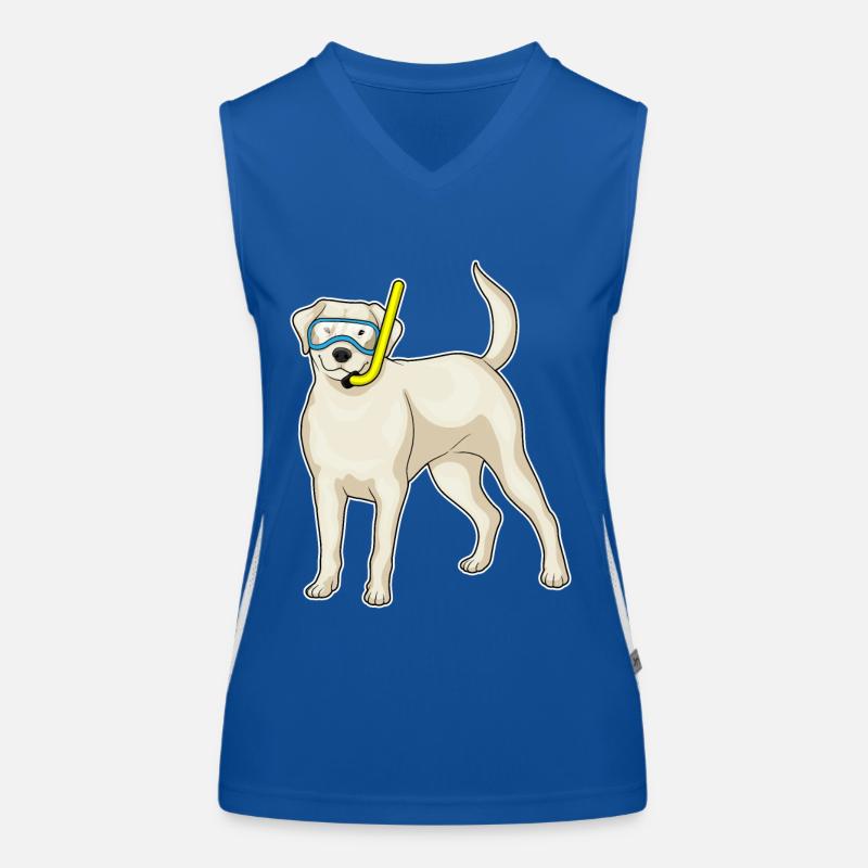 Retriever Taucher Schnorchel Funktionelles Kontrast-Tank Top für Frauen