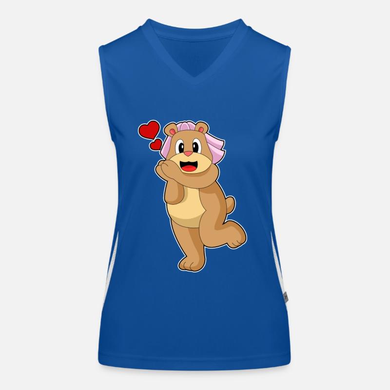 Bear Bride Veil Wedding Women's Functional Contrast Tank Top