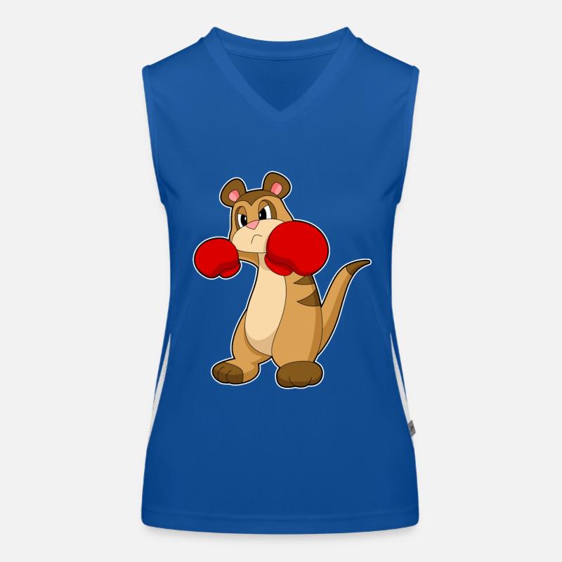 Erdmännchen Boxer Boxhandschuhe Funktionelles Kontrast-Tank Top für Frauen