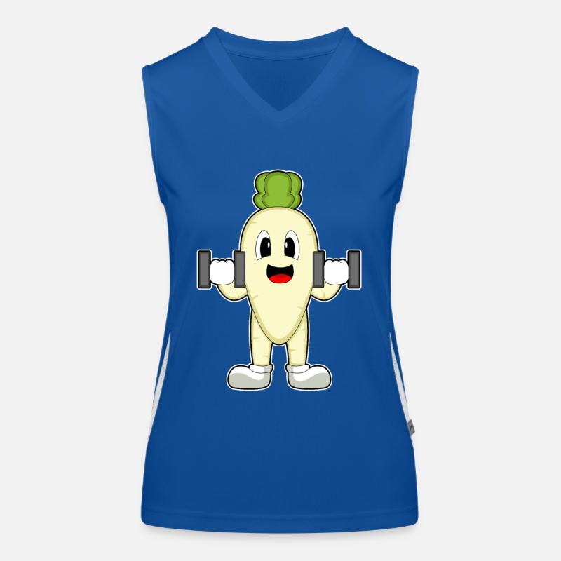 Radieschen Bodybuilding Hantel Funktionelles Kontrast-Tank Top für Frauen