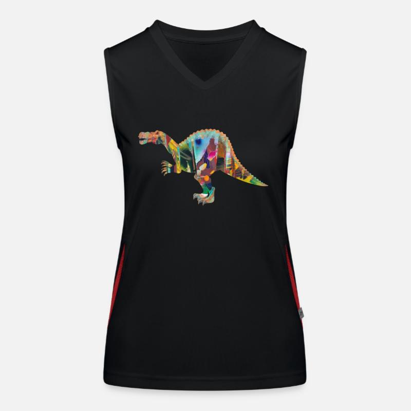 Spinosaurus,dinosaure,graffiti Débardeur respirant contrasté Femme