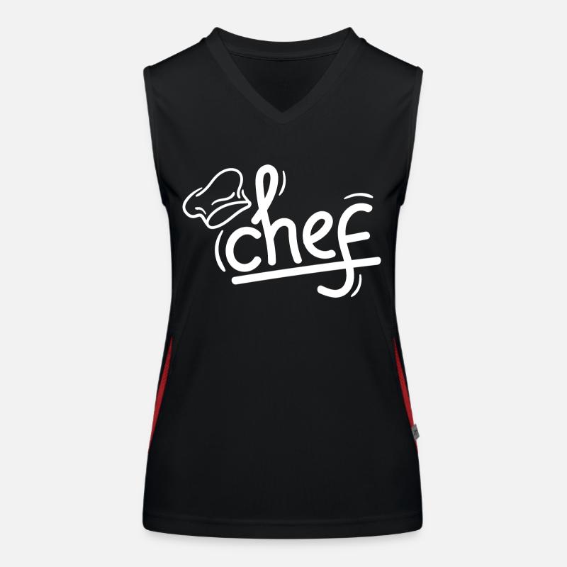 Chef cuisinier 2 Débardeur respirant contrasté Femme