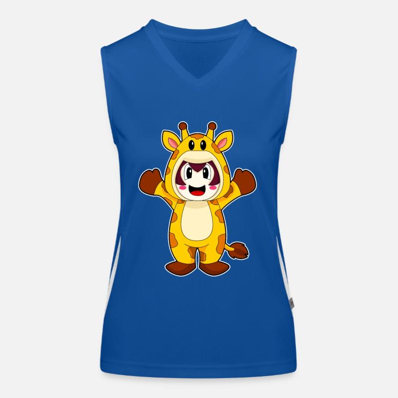 Costume de girafe Débardeur respirant contrasté Femme