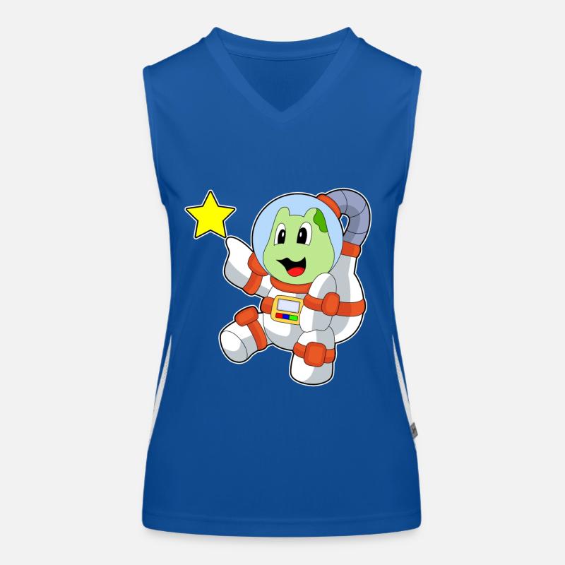 Schildkröte Astronaut Weltraum Funktionelles Kontrast-Tank Top für Frauen