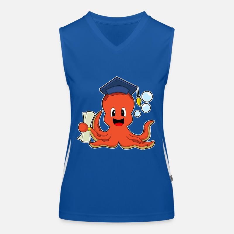 Krake Student Diplom Funktionelles Kontrast-Tank Top für Frauen