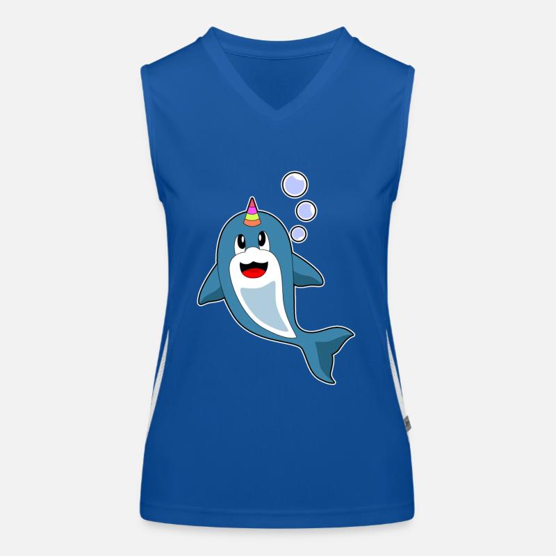 Delfin Einhorn Funktionelles Kontrast-Tank Top für Frauen