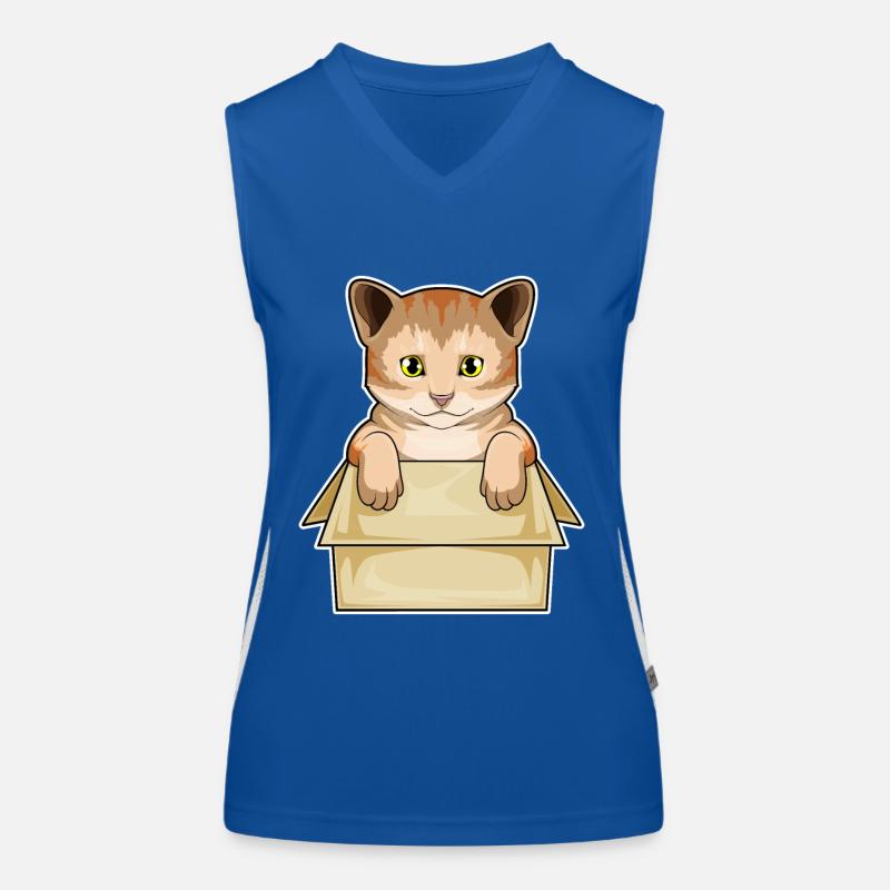 Katze Box Funktionelles Kontrast-Tank Top für Frauen