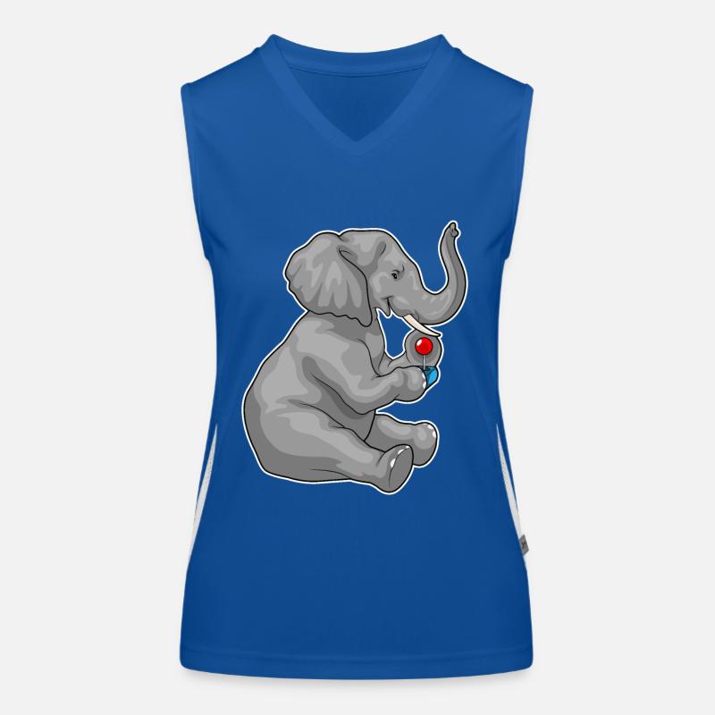Elefant Gamer Controller Funktionelles Kontrast-Tank Top für Frauen