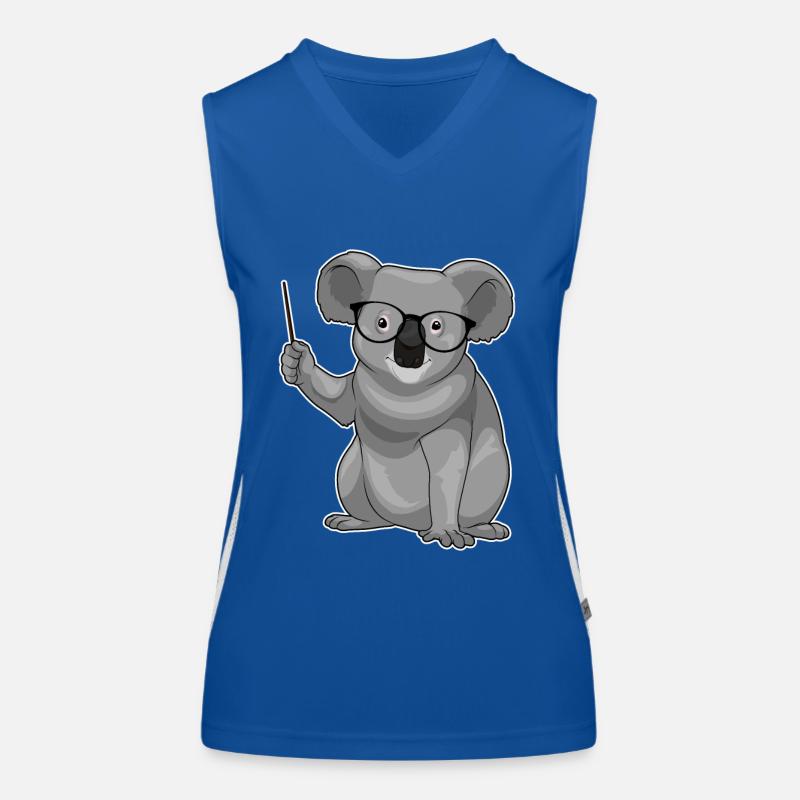 Koala Lehrer Pointer Funktionelles Kontrast-Tank Top für Frauen