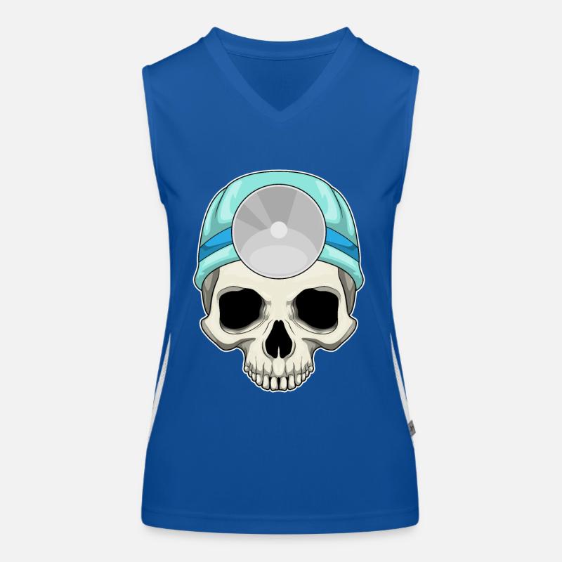 Totenkopf Arzt Stethoskop Funktionelles Kontrast-Tank Top für Frauen