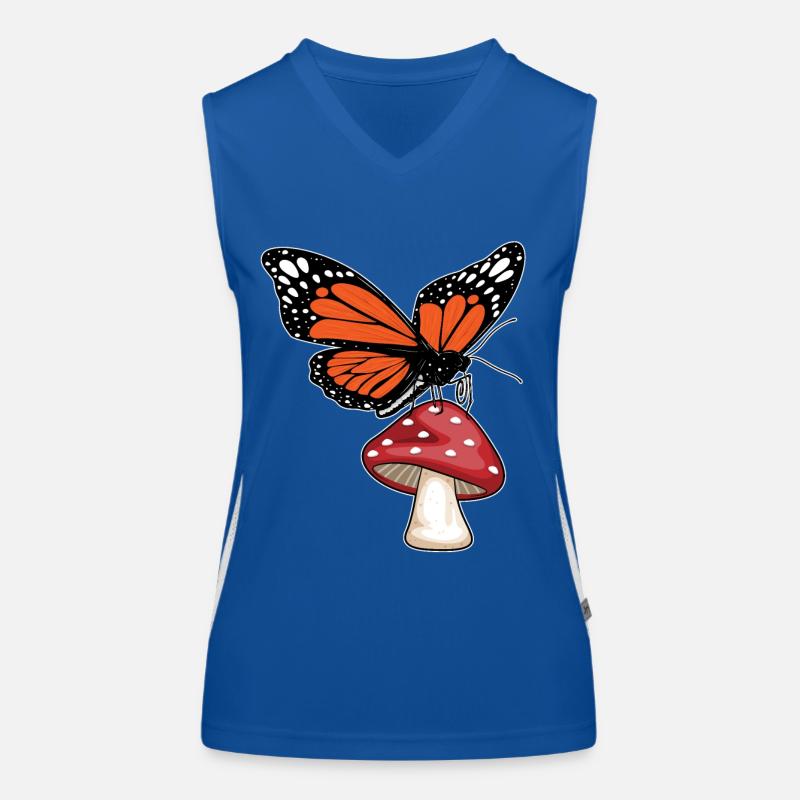 Champignon papillon Débardeur respirant contrasté Femme