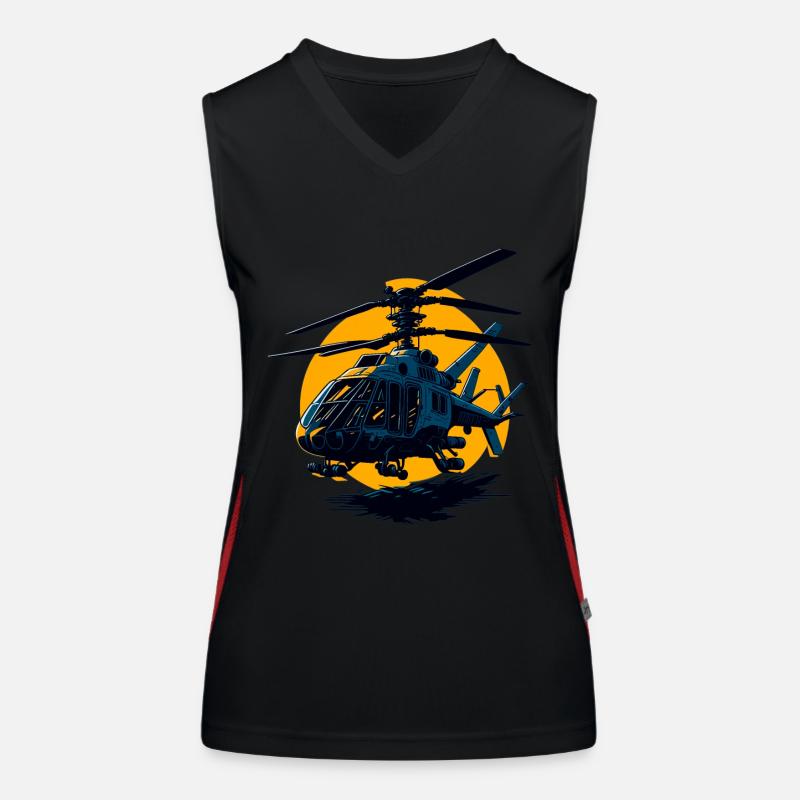 Illustration d’hélicoptère Débardeur respirant contrasté Femme