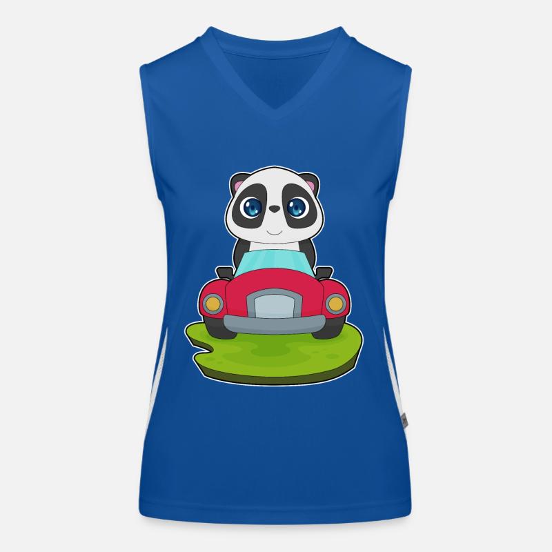 Panda Auto Funktionelles Kontrast-Tank Top für Frauen