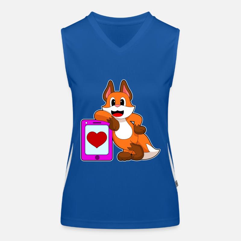 Fuchs Herz Funktionelles Kontrast-Tank Top für Frauen
