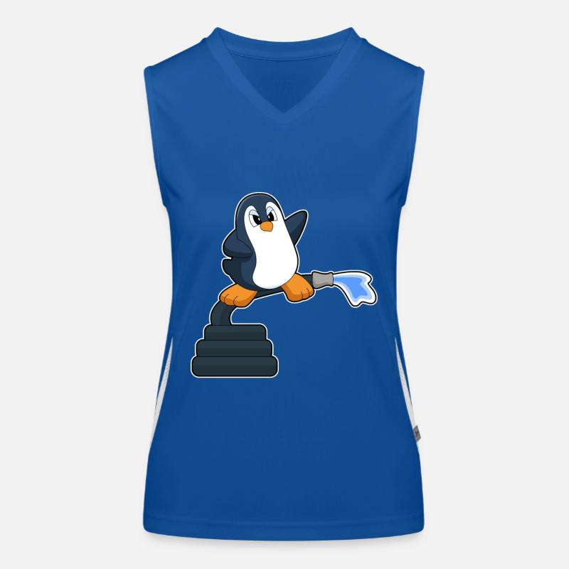Penguin Firefighter Fire Hose Women's Functional Contrast Tank Top