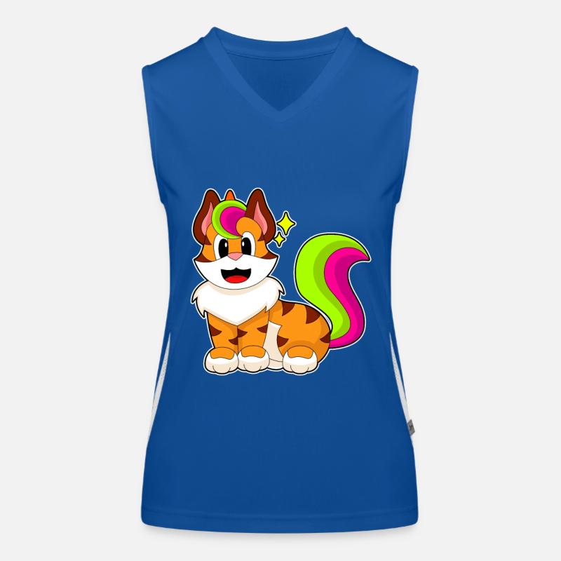 Tiger Einhorn Funktionelles Kontrast-Tank Top für Frauen