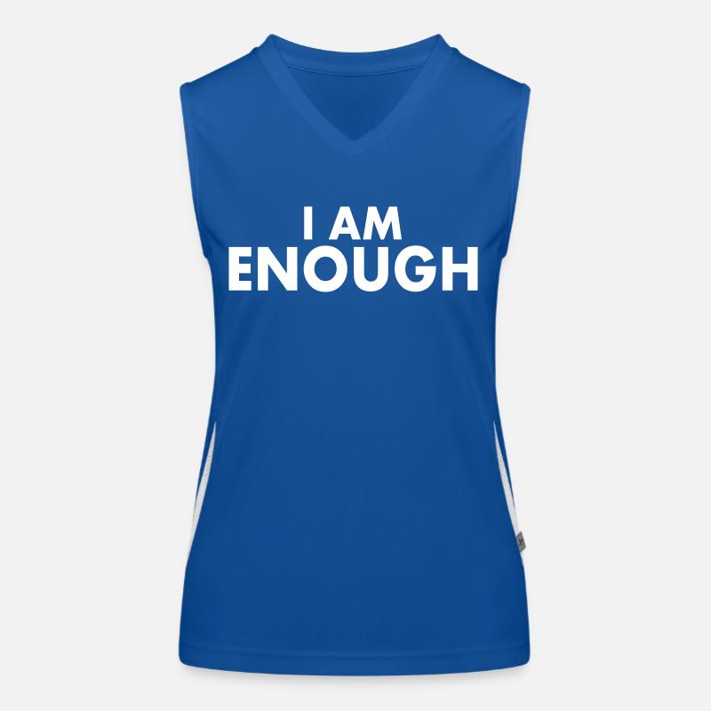 I am enough Funktionelles Kontrast-Tank Top für Frauen