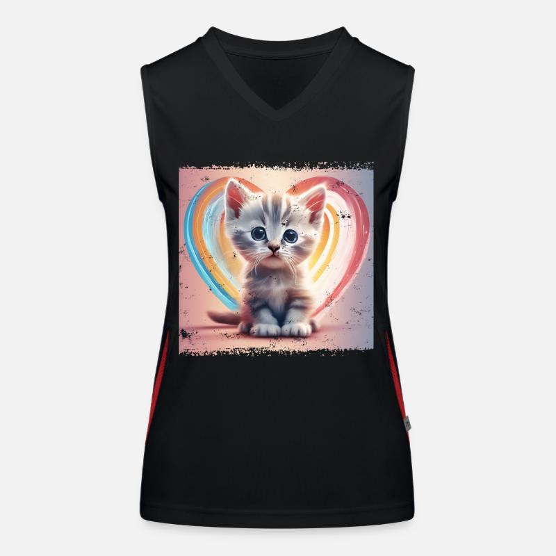 Chat chaud Débardeur respirant contrasté Femme