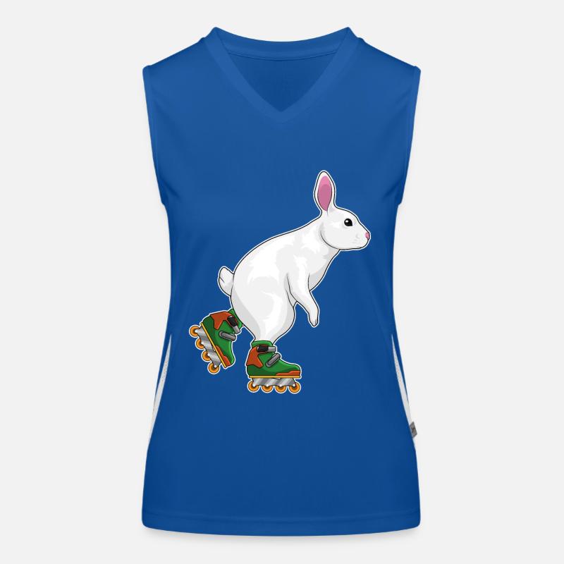 Rabbit inline skating roller skates Women's Functional Contrast Tank Top